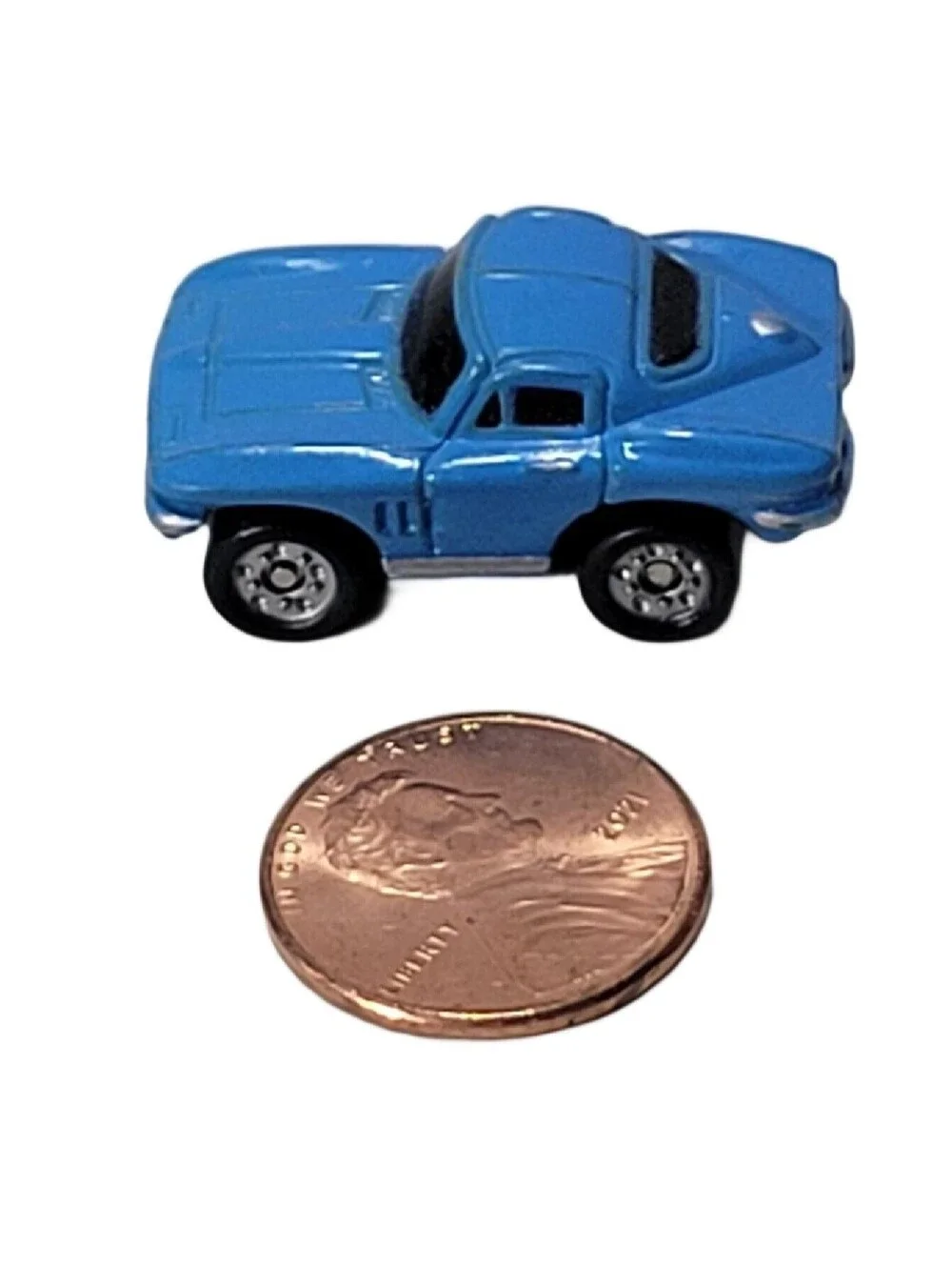 Vintage Micro Machines 1964 Chevy Corvette Stingray Blue 1986 Galoob Car Vtg